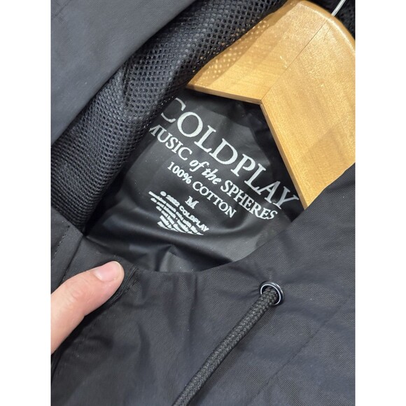 Coldplay Music Of The Spheres Tour Windbreaker Jacket Black Mens Sz M - Picture 3 of 3